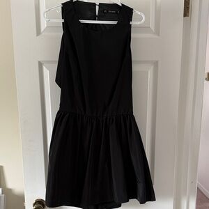 Zara black open back dress